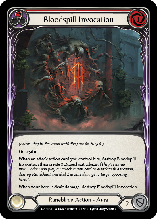 Card image of Bloodspill Invocation (Red)