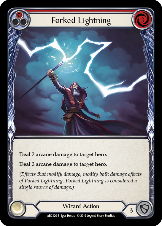 Card image of Forked Lightning (Red)