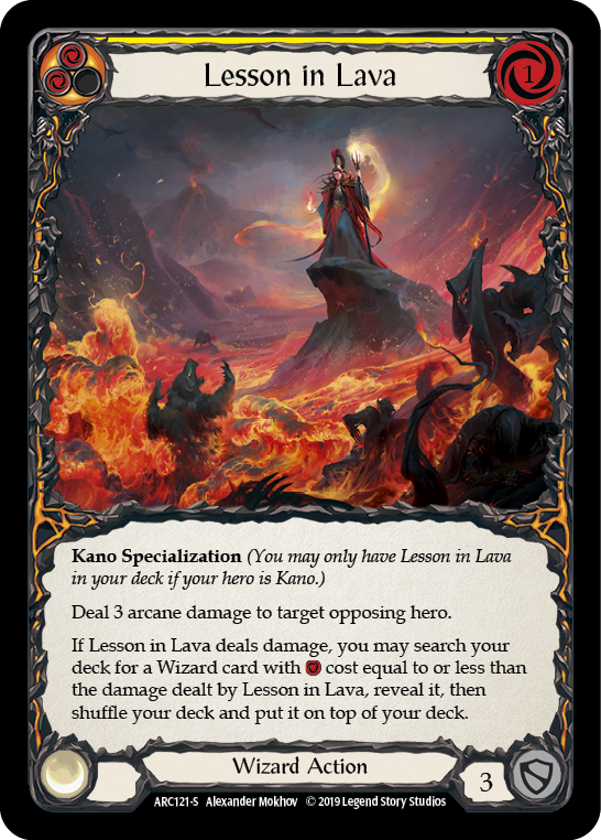 Image of the card for Lesson in Lava (Yellow)