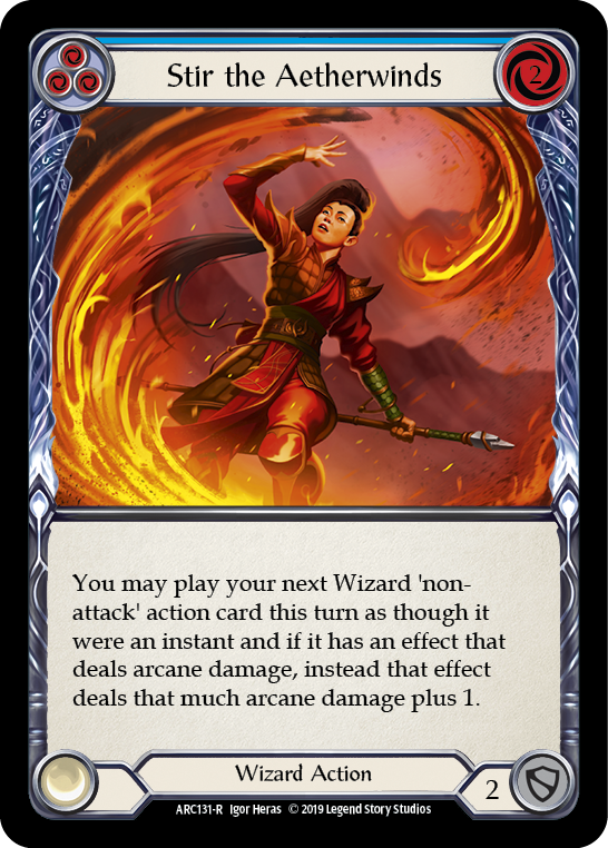 Card image of Stir the Aetherwinds (Blue)