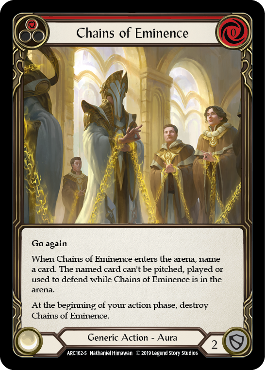 Image of the card for Chains of Eminence (Red)