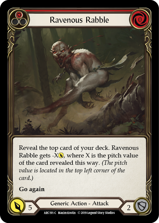 Card image of Ravenous Rabble (Red)