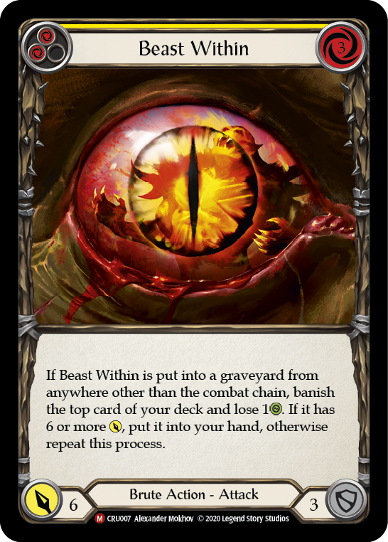 Image of the card for Beast Within (Yellow)