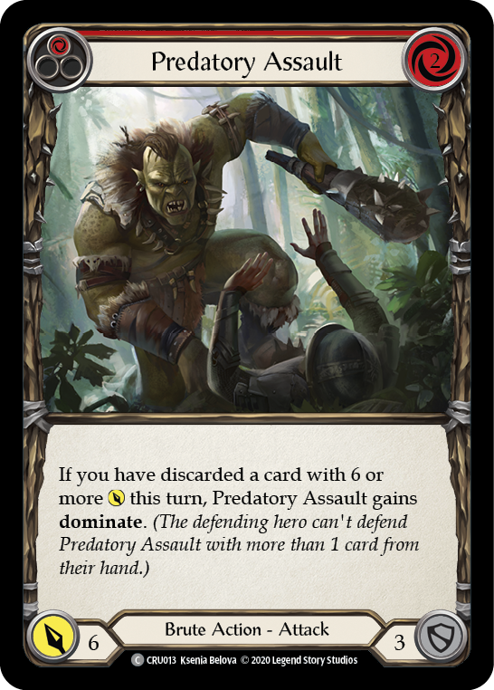 Image of the card for Predatory Assault (Red)