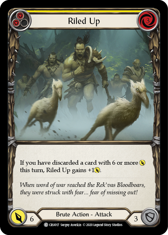 Image of the card for Riled Up (Yellow)