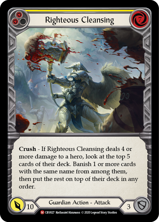 Image of the card for Righteous Cleansing (Yellow)