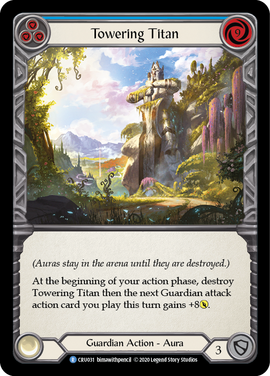 Image of the card for Towering Titan (Blue)