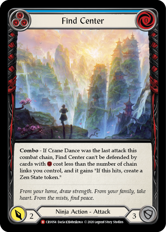 Image of the card for Find Center (Blue)