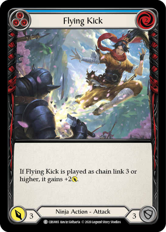 Card image of Flying Kick (Blue)