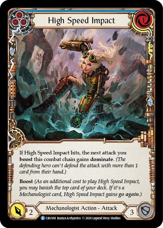 Image of the card for High Speed Impact (Blue)