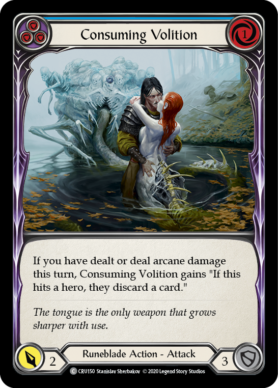 Card image of Consuming Volition (Blue)