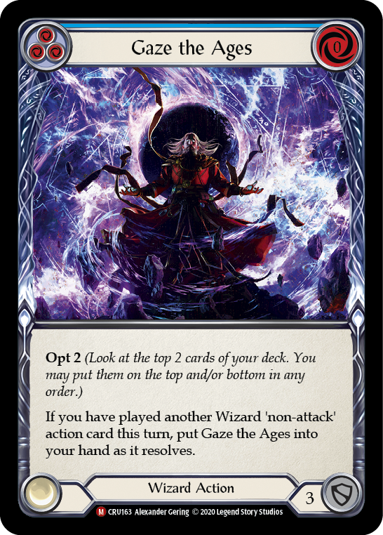 Image of the card for Gaze the Ages (Blue)