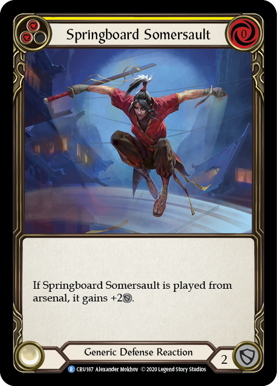 Image of the card for Springboard Somersault (Yellow)