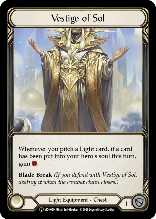 その他 FAB Vestige of Sol CF Vestige of Sol - Spellvoid - FaB Card Search