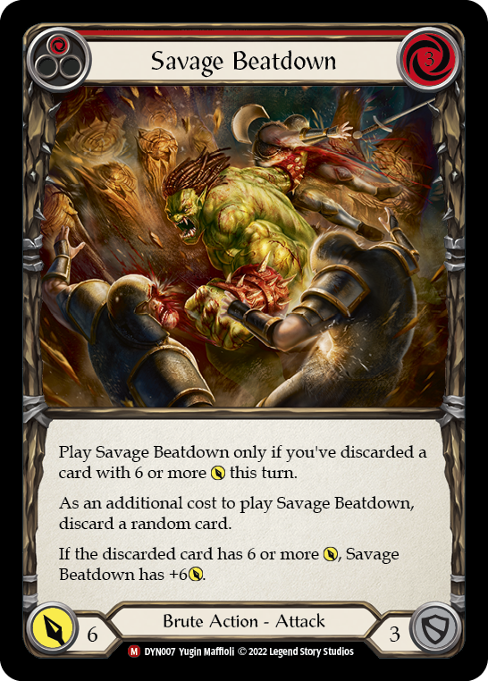 Card image of Savage Beatdown (Red)