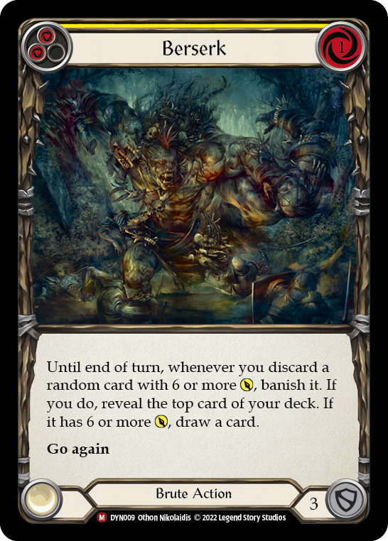 Image of the card for Berserk (Yellow)