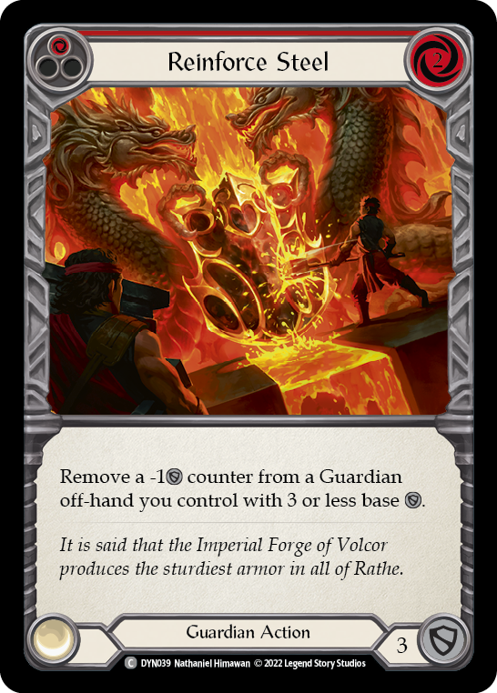 Card image of Reinforce Steel (Red)