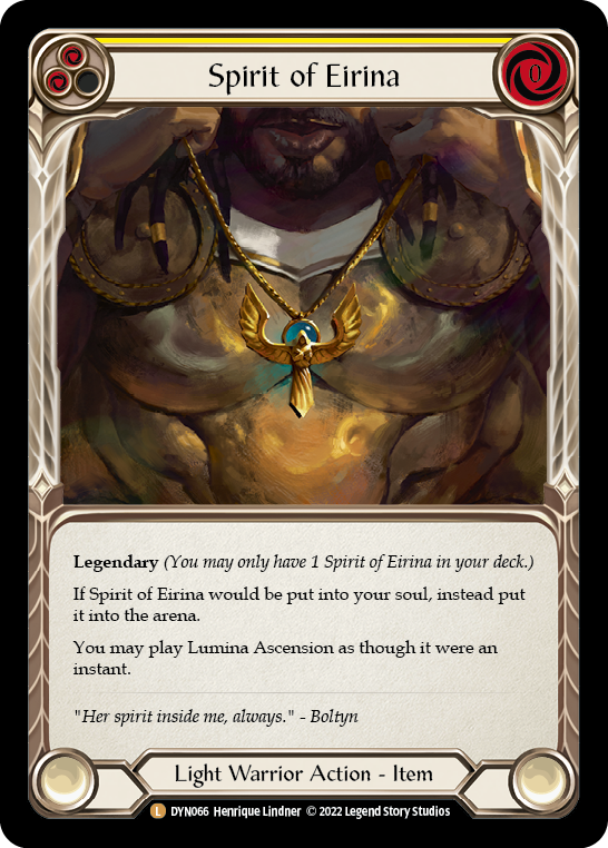 Image of the card for Spirit of Eirina (Yellow)