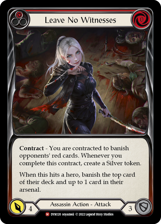 Card image of Leave No Witnesses (Red)