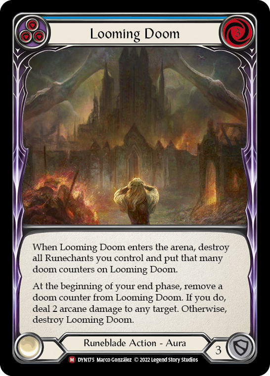 Image of the card for Looming Doom (Blue)