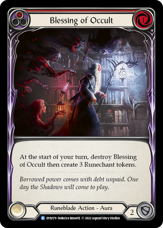 Image of the card for Blessing of Occult (Red)