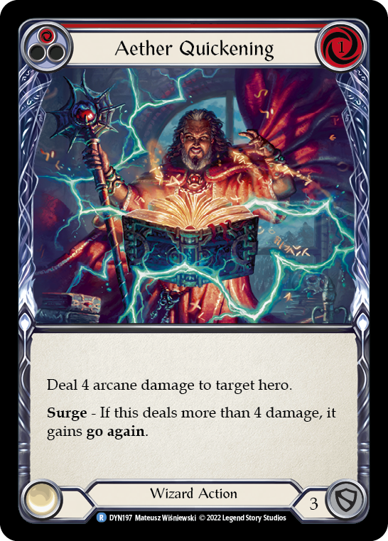 Image of the card for Aether Quickening (Red)