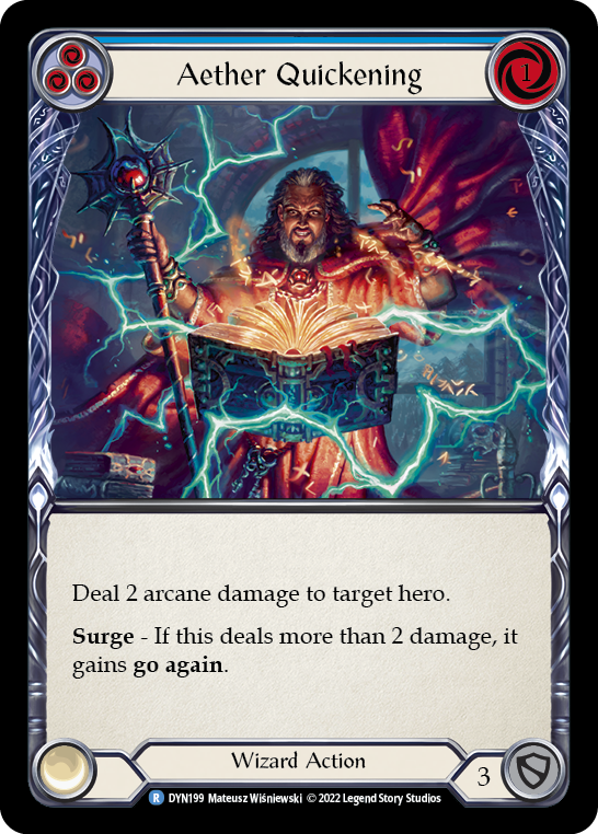 Image of the card for Aether Quickening (Blue)