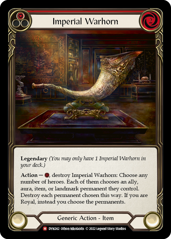 Image of the card for Imperial Warhorn (Red)
