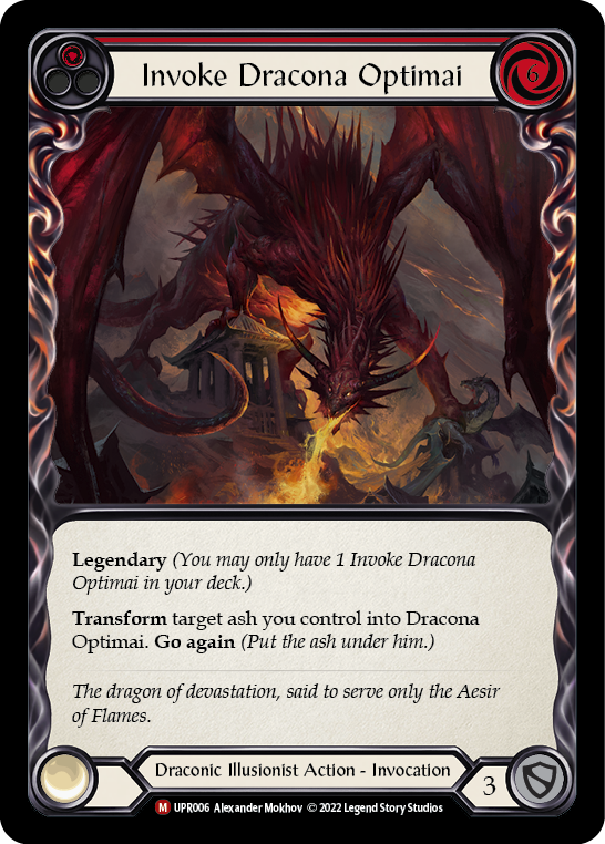 Image of the card for Invoke Dracona Optimai (Red)