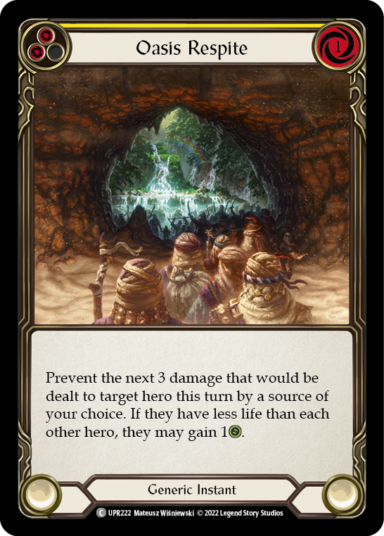 Image of the card for Oasis Respite (Yellow)