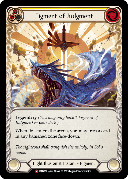Image of the card for Figment of Judgment (Yellow)