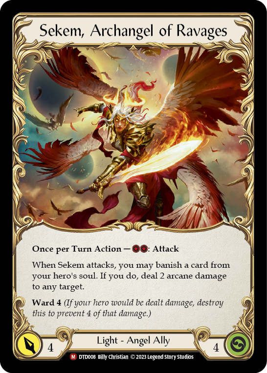 Card image of Sekem, Archangel of Ravages