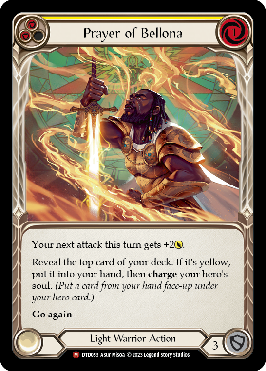 Image of the card for Prayer of Bellona (Yellow)