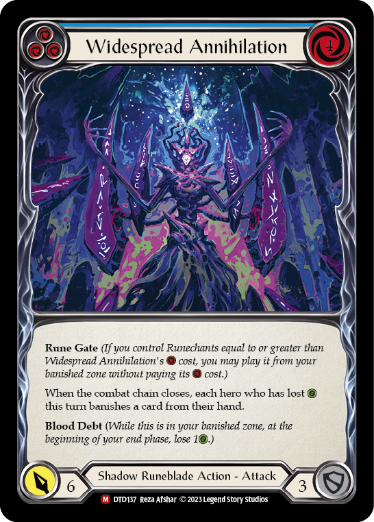 Image of the card for Widespread Annihilation (Blue)