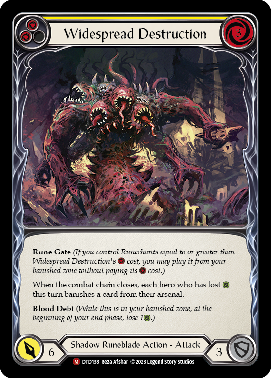 Image of the card for Widespread Destruction (Yellow)