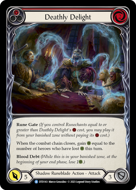 Image of the card for Deathly Delight (Red)