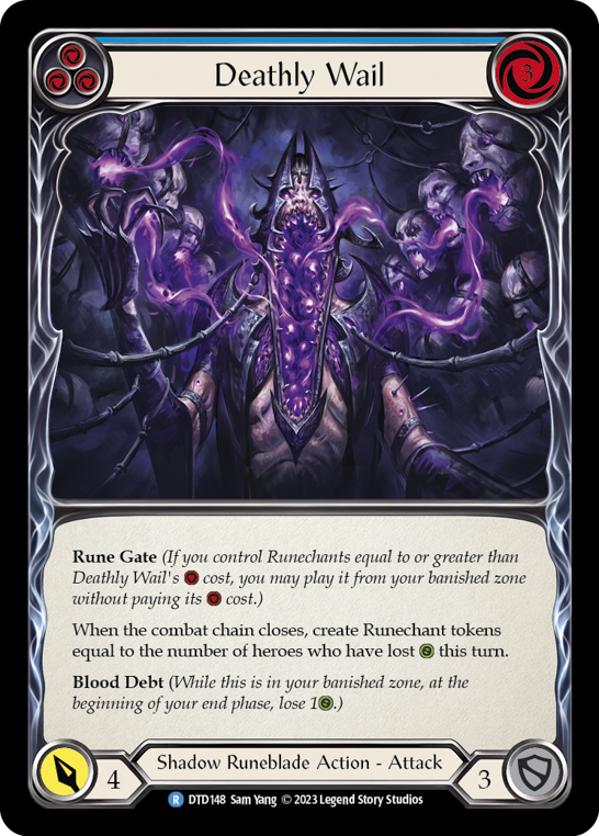 Image of the card for Deathly Wail (Blue)