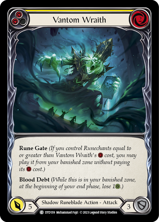 Image of the card for Vantom Wraith (Yellow)