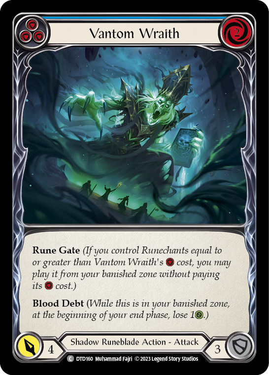 Image of the card for Vantom Wraith (Blue)