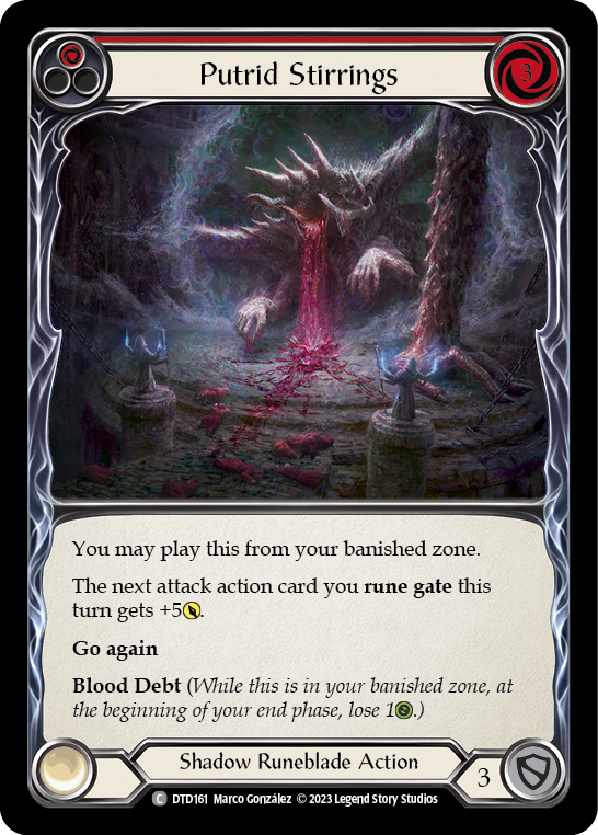 Image of the card for Putrid Stirrings (Red)