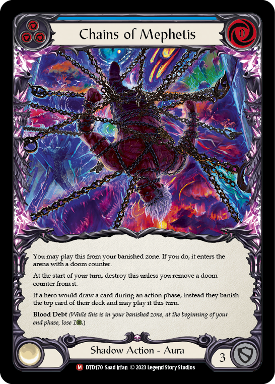 Image of the card for Chains of Mephetis (Blue)