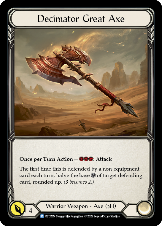 Image of the card for Decimator Great Axe