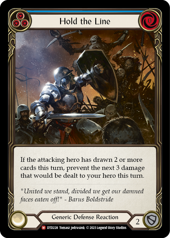 Card image of Hold the Line (Blue)