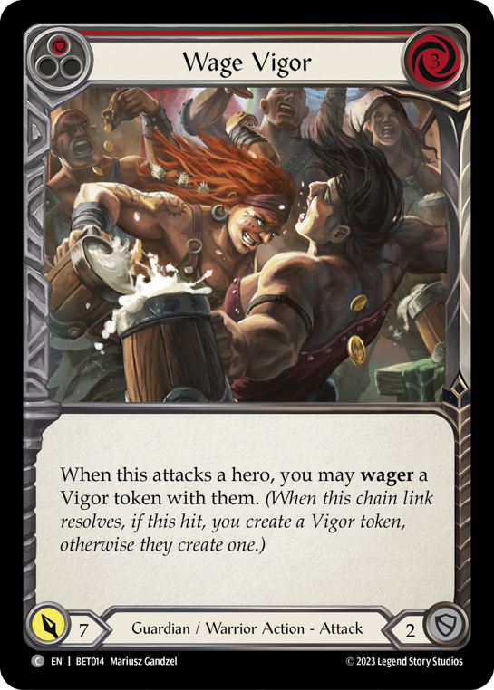 Card image of Wage Vigor (Red)