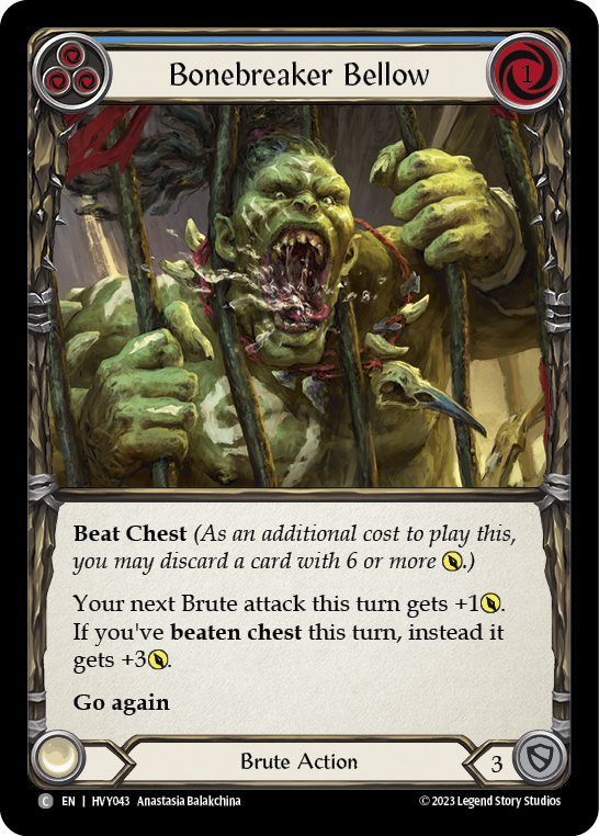 Card image of Bonebreaker Bellow (Blue)