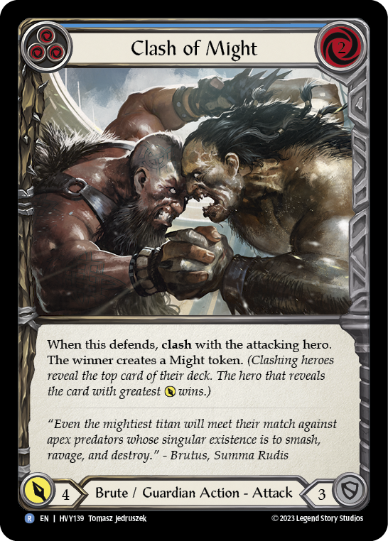 Card image of Clash of Might (Blue)