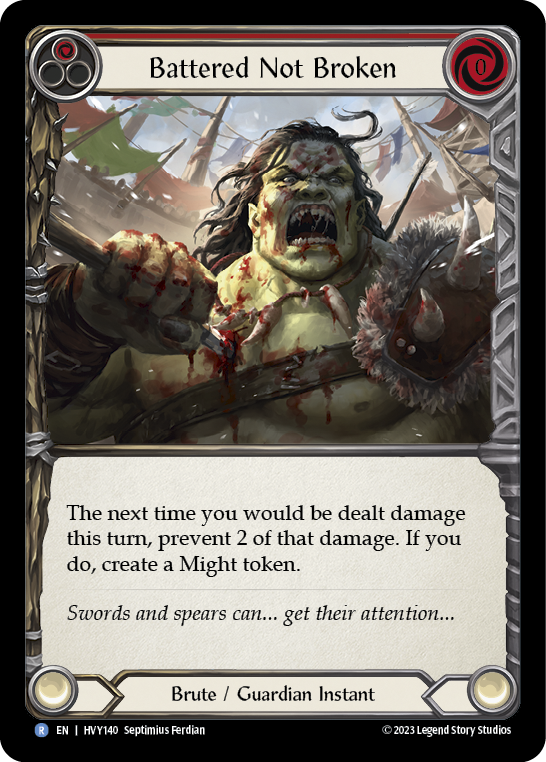 Card image of Battered Not Broken (Red)