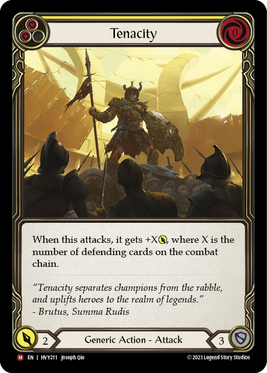 Image of the card for Tenacity (Yellow)