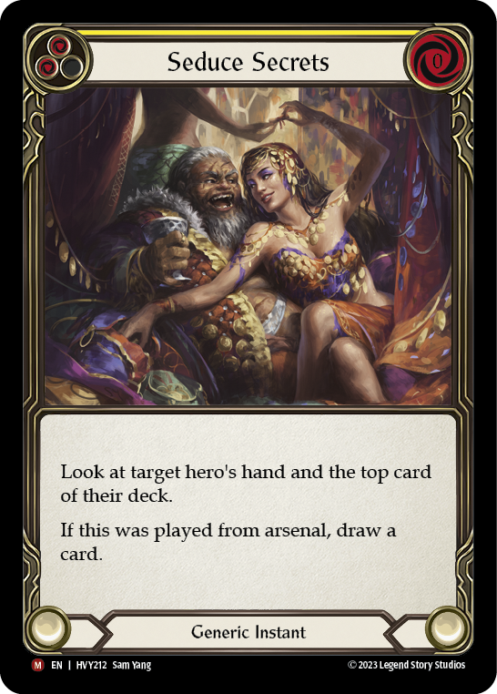 Image of the card for Seduce Secrets (Yellow)