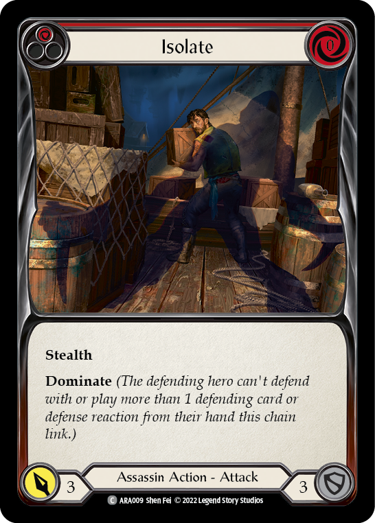 Image of the card for Isolate (Red)